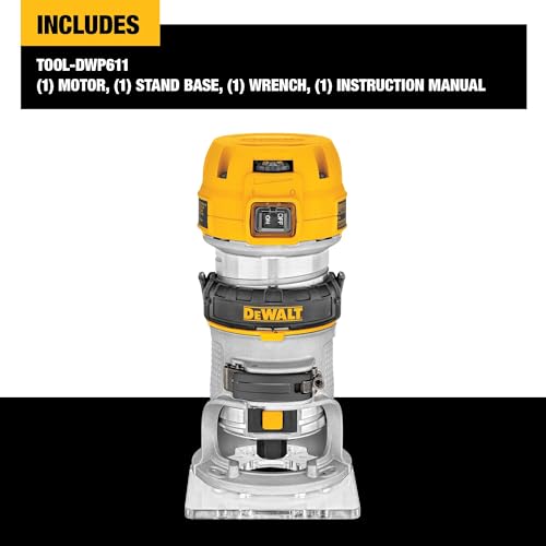 Dewalt DWP611 Router, Fixed Base, 1-1/4 Hp thumb #3