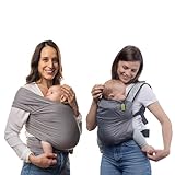 Boba Wrap Classic Grey Baby Carrier with Ultralight Boba Air and Boba Wrap