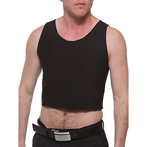 Underworks Econo High Power Chest Binder Top - FTM, Non-Binary, Transgender - Black - XL 41/44" Chest Cover