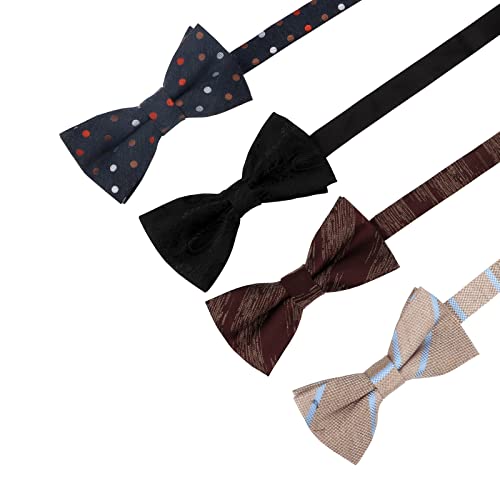 Bow Ties For Men Meianjun 8 Pieces Elegant Adjustable Pre-Tied Bow Ties For Men Boys #TOP4