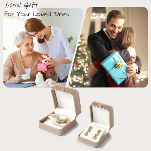Leather Bracelet Necklace Box Jewelry Gift Boxes for Bracelet Necklace Chains Choker Storage For Birthday,Wedding, Valentine's Day Mother's Day Gifts