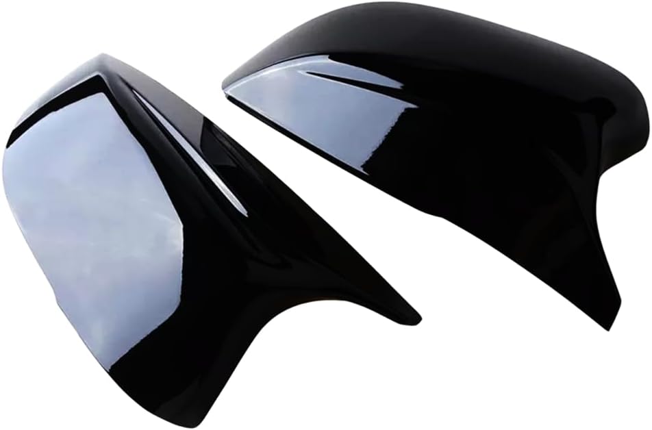 AtticZone Side Mirror Caps Covers Compatible with Infiniti Q50 Q60 Q70 QX30 2014-2022, Door Rear View Mirror Cap Replacement, Horn-style, Glossy Black