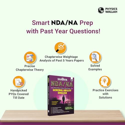 Image of PW Shaurya NDA /NA General Ability English Book | 2025 Solved Paper | Comprehension, Verbal Ability, Vocabulary | Chapterwise Theory, PYQs, Practice Exercises for 2025-26 Exam