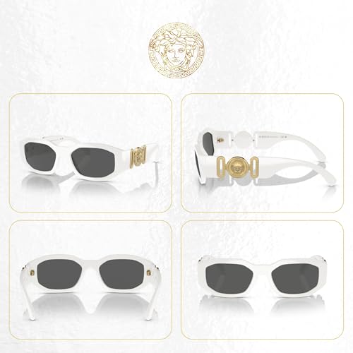 Versace VE4361 Rectangular Sunglasses Bundle for Men for Women, White/Grey - image 3