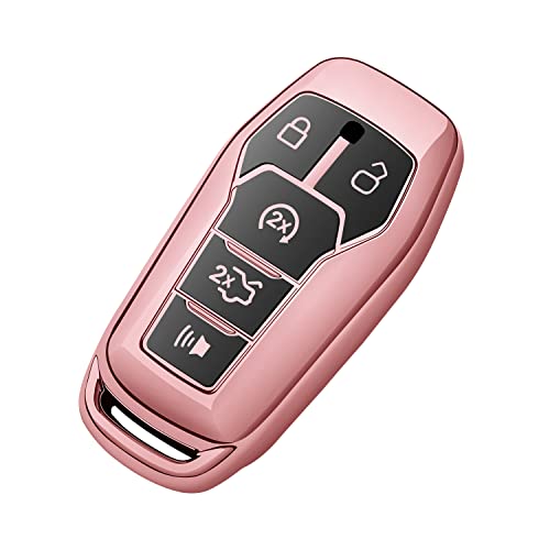 Coque souple pour clé Ford évite les rayures protection intégrale rose