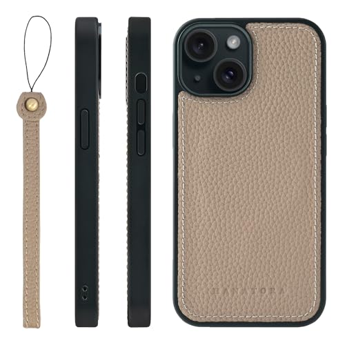 HANATORA for iPhone 15 �P�[�X ���͉��P MagSafe �Ή� �{�v �ϏՌ� �o���p�[�^ �X�}�z�P�[�X �X�}�z �X�g���b�v �t�� �V�������N���U�[ �M�t�g �}�O�Z�[�t�Ή� �O���[�W�� UMSGZ-15-Grege