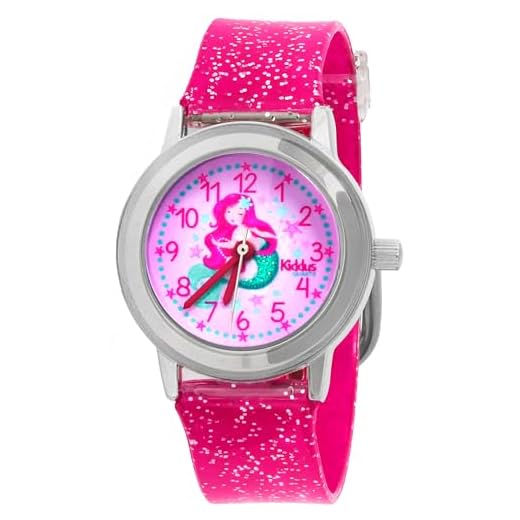 KIDDUS Analoga Armbandsklocka För Barn. Övningar För Att Lära Sig Klockan. Fashionabla Klocka För Tjejer. Elegant & Snygg (Mermaid)