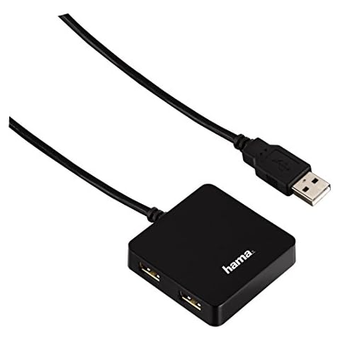 Hama USB Hub 2.0, 4-fach Adapter schwarz Cover