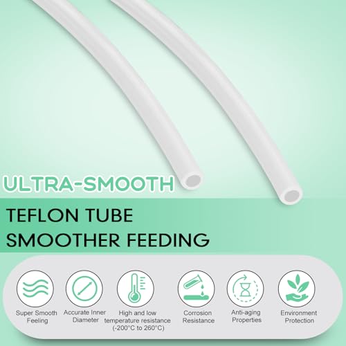 PTFE Teflon tubing 16.5ft 5m with Cutter, 2.5mm ID X 4mm OD 3D Printer Tube for 1.75mm Filament Bowden Ender, Bambu Lab A1/A1 mini/P1P/P1S/X1C Creality K1/K1 Max/Ender 3 V3(Translucent) by Lumanious - Image 3