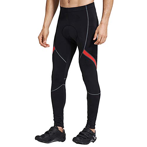 Santic Men's Cycling Bike Pants Road Bicycle Tights Outdoor Biking Leggings Red XS