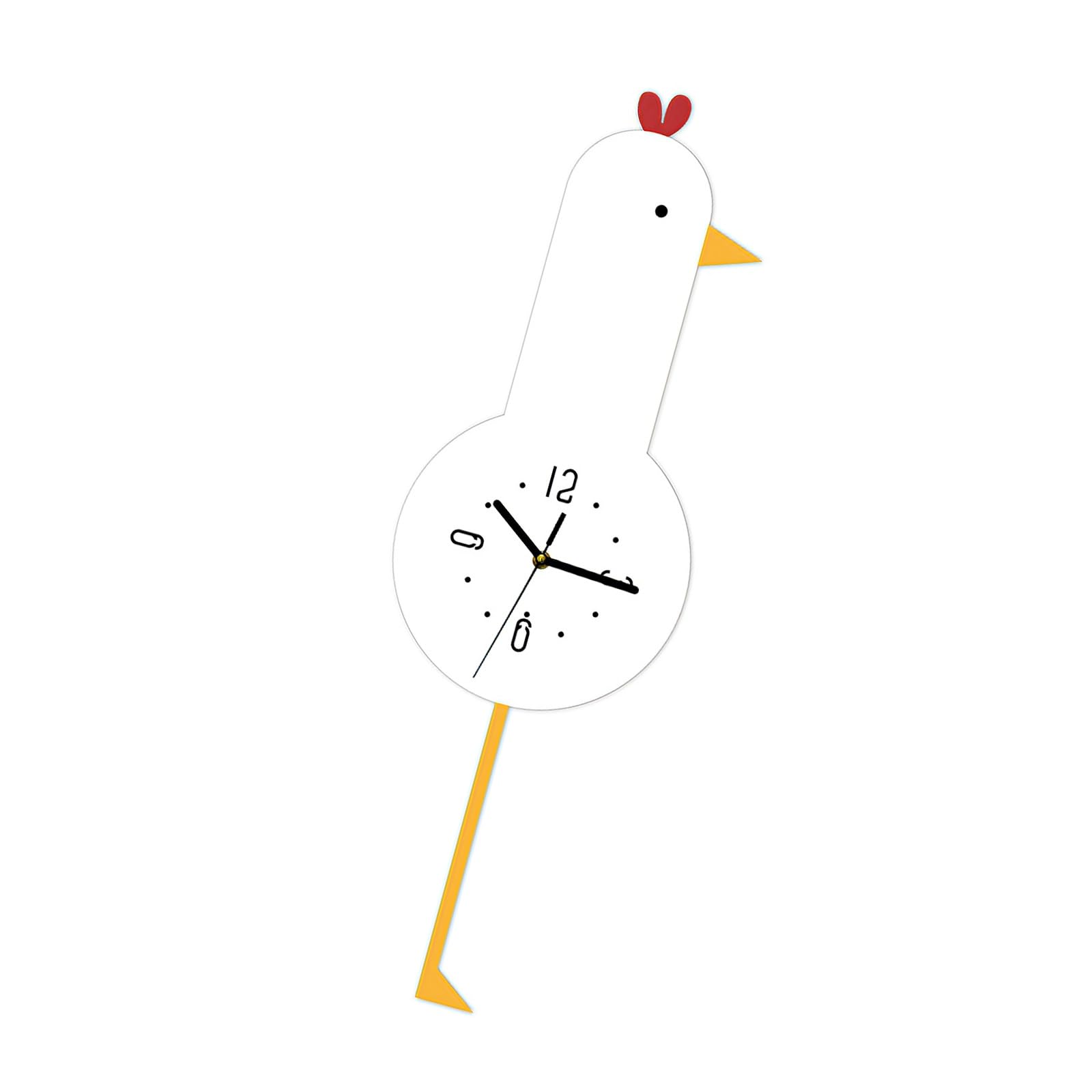 Piceioep Easyly Installation Cartoon Chicken Wall Clock Simple Mounting for Quick Setups by Various Users Bedroom Clock