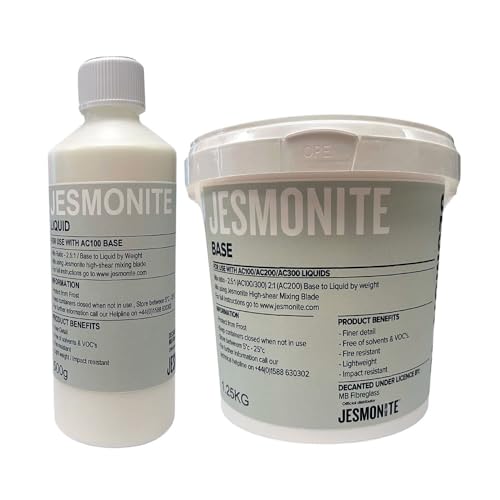 Jesmonite AC100 Water Based Casting Resin 1.75kg Kit, White, (JES/AC100/KIT/1.75KG)