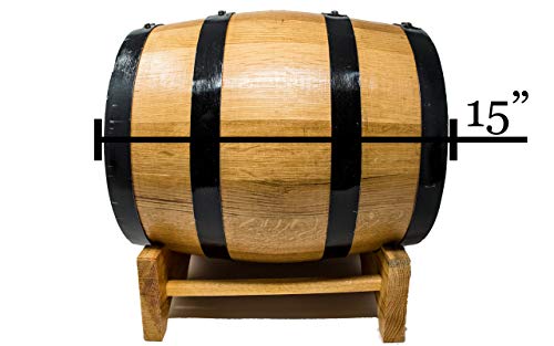 Design Engraved Premium American White Oak Aging Barrels (20 Liter) - Wooden Barrels For Aging Your Own Whiskey, Bourbon, Wine, Tequila, Rum, Scotch, Beer, & More | Personalized Design Engraved RHB156 - Thumbnail 4