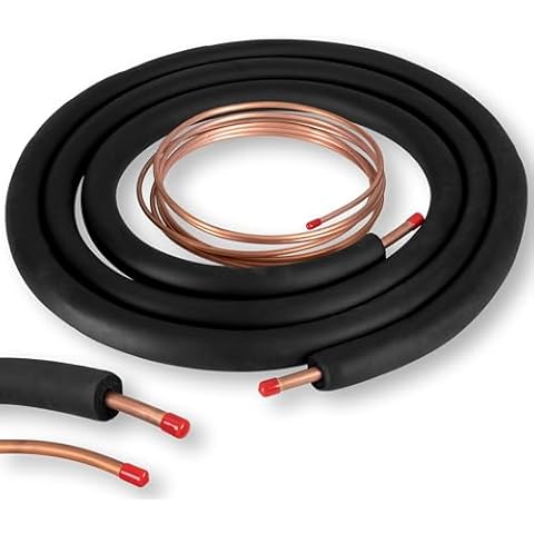 Iron Forge Tools HVAC Line Set Insulation - 15ft 3/4 & 3/8 Seamless Copper AC Lineset Insulation with .55 inch EPDM Refrigerant Line for Air Conditioner & Heat Pump Cover