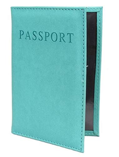 Passport Cover, Case, Holder for Travel, Animal Friendly Leather, 10 Colors - Light Blue