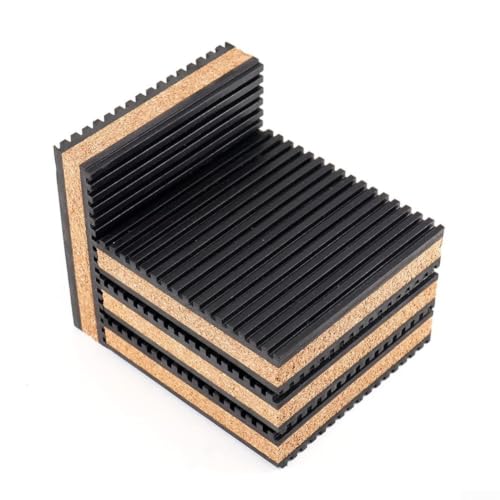 Alfombrillas de corcho de goma 150x150x22.3mm antideslizantes para lavadora y cinta de correr 3