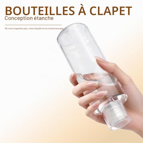 3 PCS 250ML 8.8OZ Vide Rechargeable En Plastique Clair Maquillage Bouteille D'eau avec Couvercle À Double Vis Toner Lotion Distribution Jas Pot Flacon Portable Cosmétique Conteneur – vue 6
