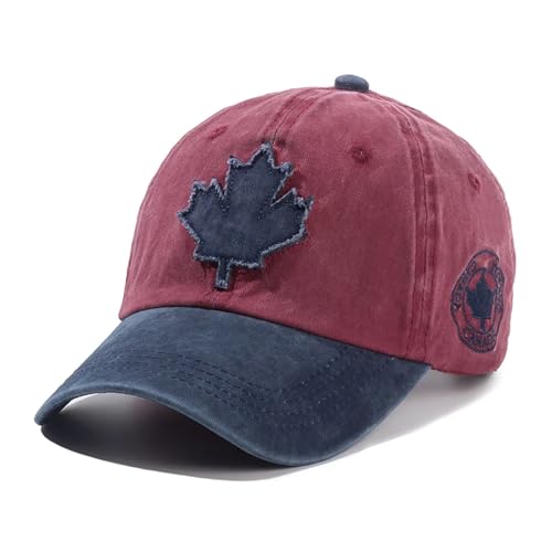 Gorra de béisbol contra el sol de algodón lavado transpirable estilo Canadá