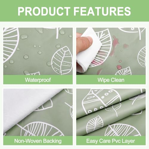 Nappe propre rectangulaire en coton enduit antitache pour table