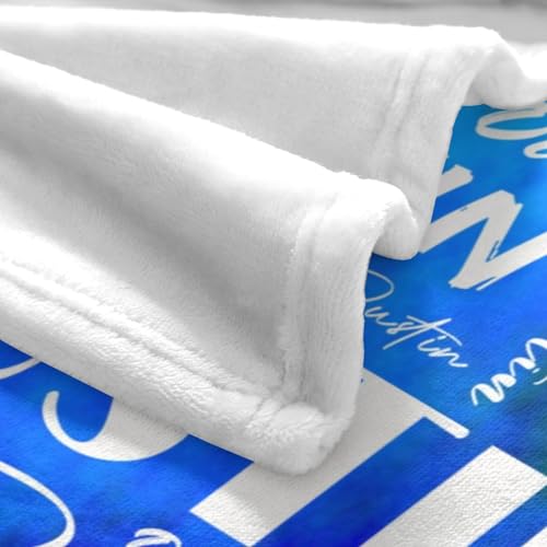 Name Blanket Personalized Name Blanket Customized Blanket with Name Text for Adult Kid Birthday Christmas Mothers Fathers Valentines Day Gift