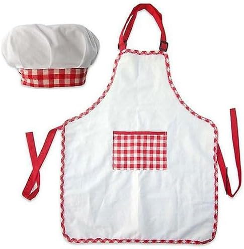Children Chef Costume - Baby Apron + Hat for Kids Dress - Cook Costume