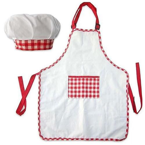 Children Chef Costume - Baby Apron + Hat for Kids Dress - Cook Costume