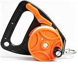 Leopacat Diving Reel, Scuba Dive Reel with Thumb Stopper, Arancia