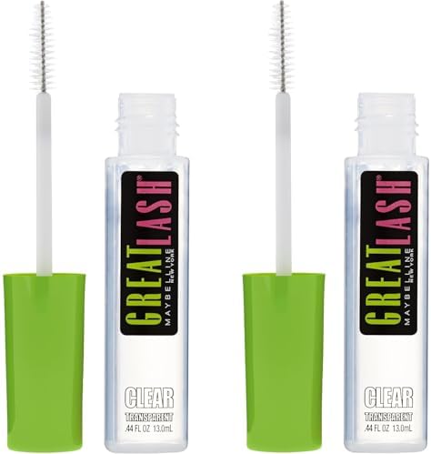 Maybelline Great Lash Clear Mascara, Conditioning Formula for Lashes and Eyebrows for a Natural Eye Makeup Look, 2 Count