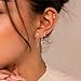 Ewrkbr Rose Gold Plated Earrings, Fashion Rose Gold Plated Hoop Earrings for Women Trendy Womens Fashion Accessories Jewelry for Women