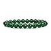 Green Agate Gemstone 8mm Ball Beads Stretch Bracelet 7" Unisex
