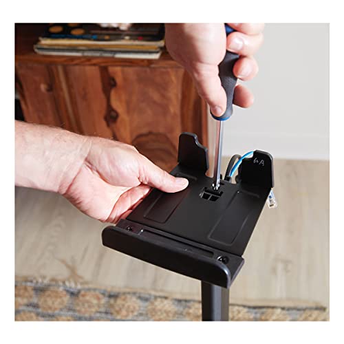 SANUS Wireless Speaker Stand for Sonos Five and Sonos Play:5 - Audio Enhancing Design for Vertical & Horizontal Audio with Built-in Cable Management & Premium Alloy Materials WSS52-W2 (Black) by Sanus - Image 4