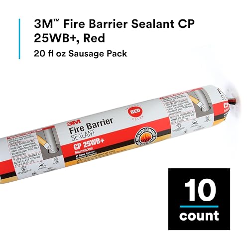 3M Fire Barrier Sealant CP 25WB+, Red, 20 fl oz Sausage Pack - image 2