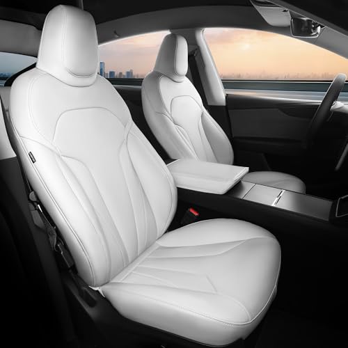 Custom for Tesla Model Y Juniper Seat Covers 2025-2026 White