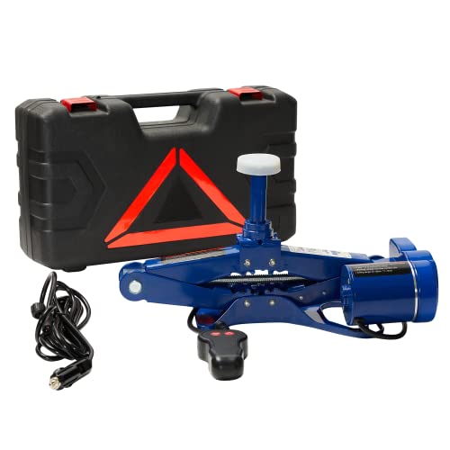 Trihelper Electric Car Floor Jack - 12V Trailer Car Jack Stands Kit 3 Ton Vehicle Scissor Car Lift For Tire Change And Road Emergencies With Carrying Case #TOP5