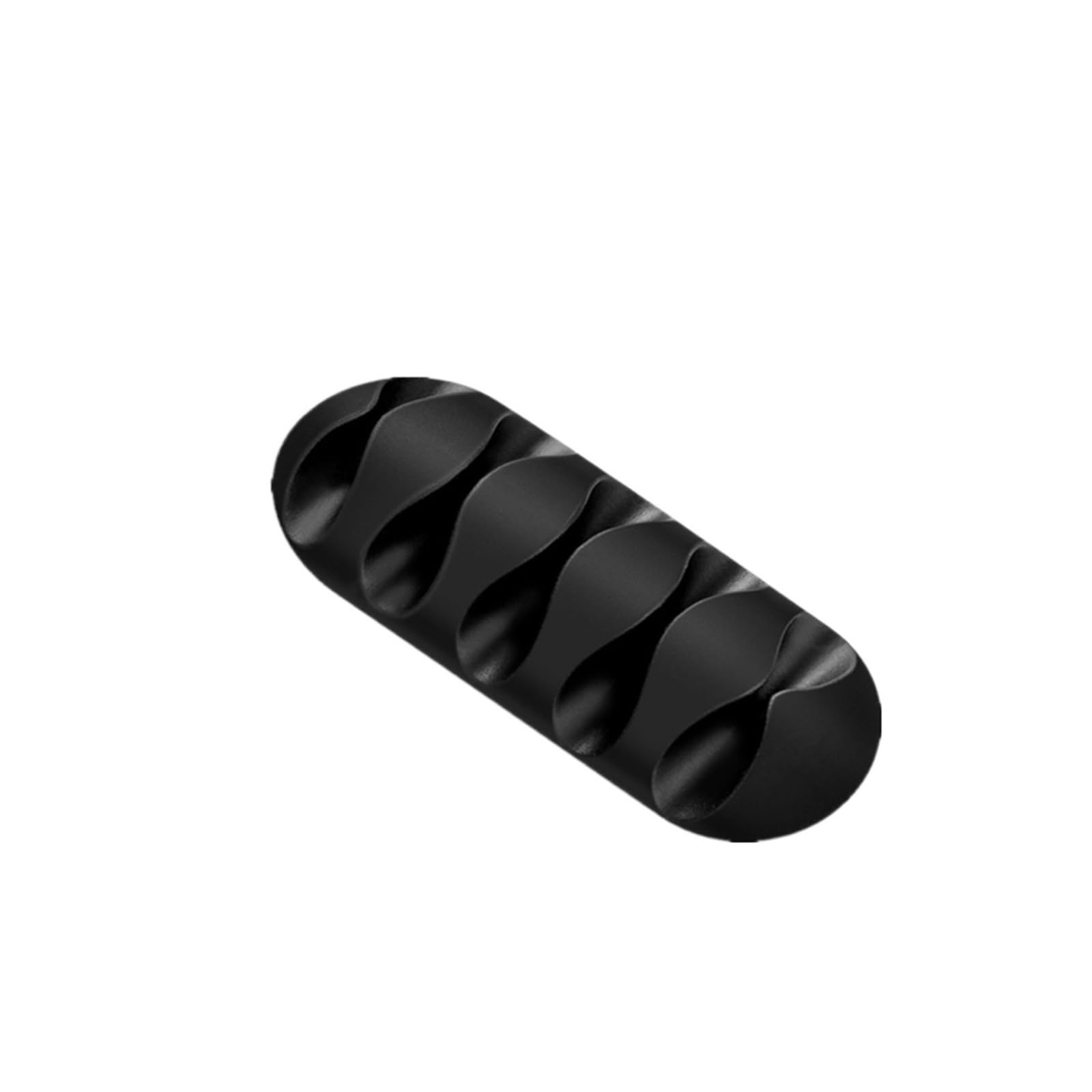 Phone Cord Holder for nightstand 20Pcs Silicone Winder Headphone Landline Cable Clips Desktop Organizer USB Charger Self-Adhesive Cable Holder for Office and Home(Black)