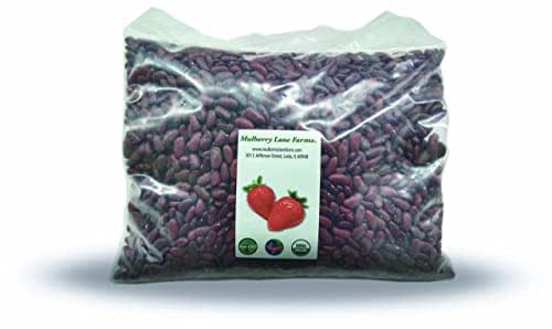 Kidney Beans, Dark Red, 5 Pounds Dried, USDA Certified Organic,