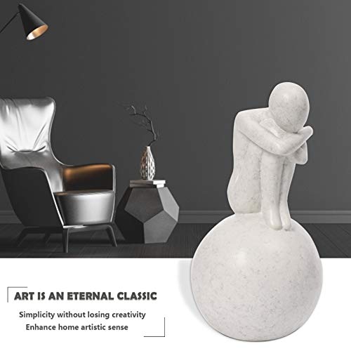 Quoowiit Sculptures Home Decor, Abstract Figurines For Unique Home Decorations, Statues For Home Decor, Living Room Decorations, Office Decor, Decor Items For Shelf, Bookself Tv Stand Decor-141 White #TOP5