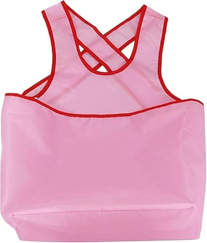 Laundry Apron With Pouch, Portable Sleeveless Laundry Apron, 10KG Bearing Capacity,Waterproof Laundry Apron Cloth (pink)