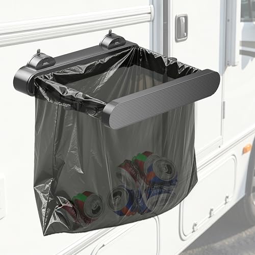 TZYWFZ RV Exterior Trash Bag Holder, No Drill Suction Cup Collapsible Rack