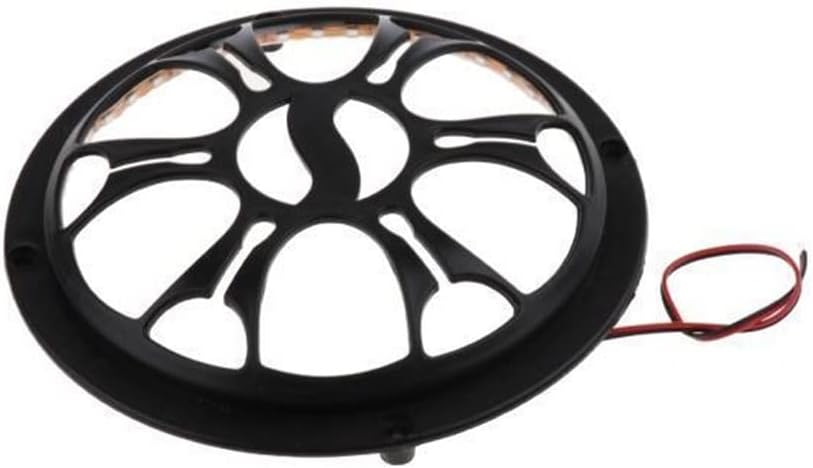 Speaker Grill 2 Car Speakers Subwoofer Mesh Cover Decorative Cover Waterproof Black with Flashing Light Bar Car Speaker Grill