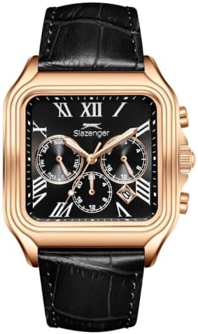 Slazenger Men's Watch, Multifunction Display and Leather Strap