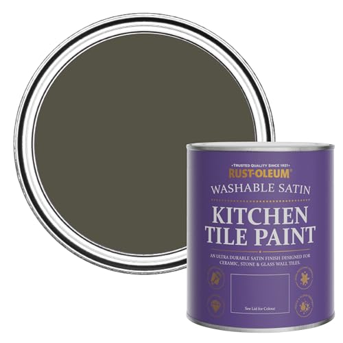 Rust-Oleum Water-Resistant Kitchen Tile Paint in Satin Finish - Lockwood 750ml