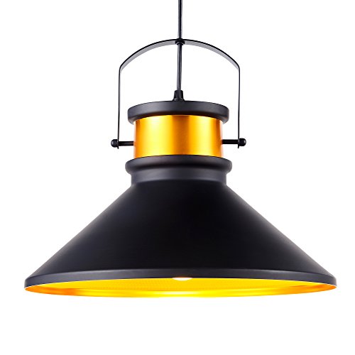 Lámpara de techo lustre oro rosa y negro Modisteria para colgar