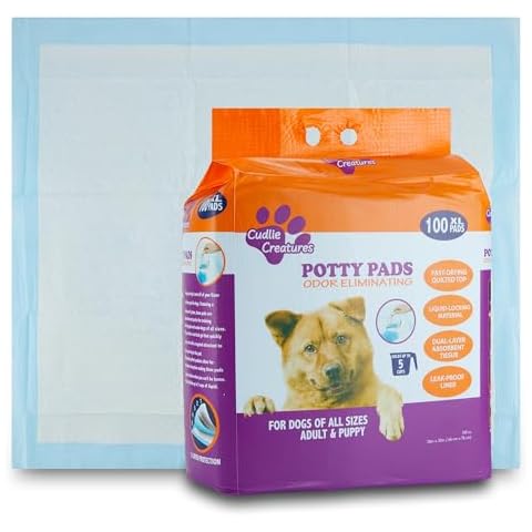 Cudlie Training Pads for Dogs, 100 Count ,26"x30"| Puppy Pee Pads for Dogs | Absorbent Dog & Puppy Supplies for Dog Training and House Training Cover