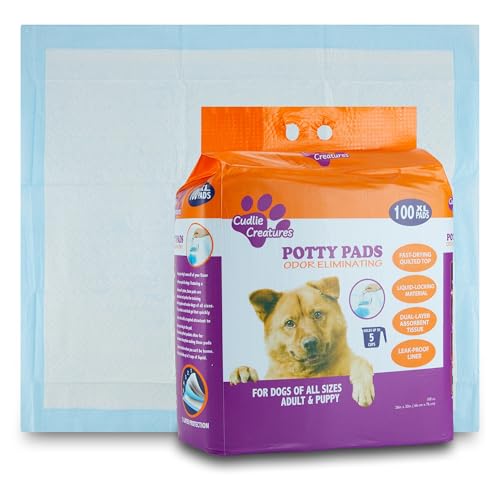 Image of Cudlie Absorbent Puppy Pads, 100 Count, 26 inchx30 inch - Perfect for Dog & Puppy Training and House Training
