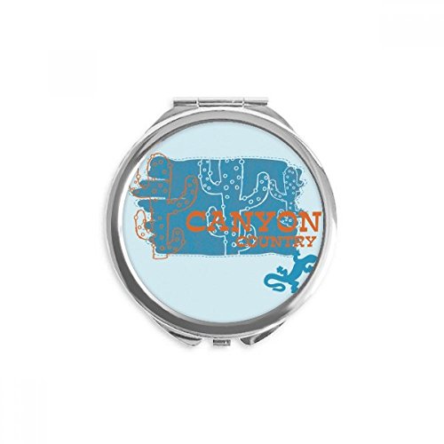 Miroir de poche cactus DIYthinker et plante en pot compact multicolore de 2,6 x 2,4 pouces