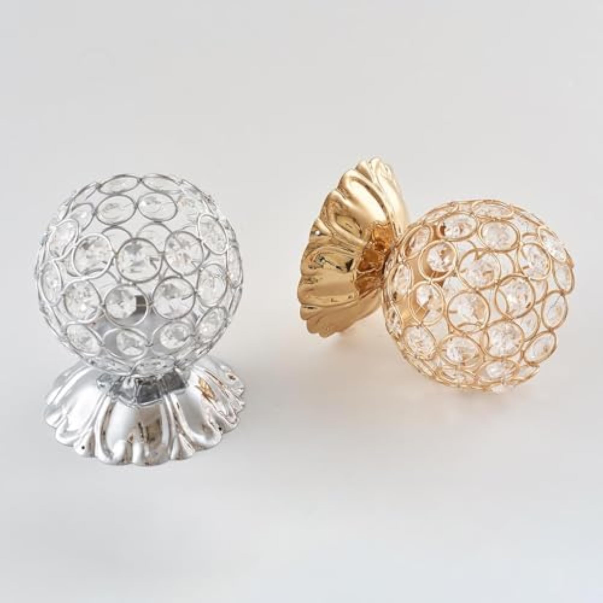 Silver Ball Mosaic Candle Holder for Home Decor
