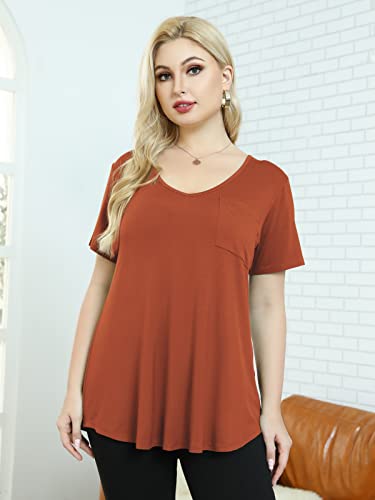 Image of BELAROI Women Plus Size Tops V-Neck Tunics Shirts