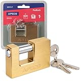 APECS PDB-10-75 - Candado grande para exteriores y para uso interno con 3 llaves, cerradura de seguridad con grillete estándar