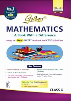 Golden Study Material Mathematics Based on NEW NCERT for Class-10 | For CBSE 2026 Board Exams | Important Points to Remember | Solved NCERT Exercises | Includes Objective Type Question Bank | Include Previous CBSE Board Paper Solved